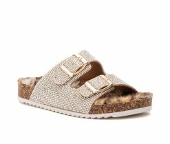 Wholesale 👏 Girls' Olivia Miller Little Kid & Big Kid Leopard Lounge Fuzzy Footbed 🩴 Sandals Leopard 🔥 -GIRLS' BOOTS Shop 2 588