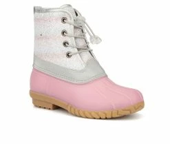 Top 10 ✨ Girls' Olivia Miller Little Kid & Big Kid Jessy Duck 🥾 Boots Pink/Grey 😉 -GIRLS' BOOTS Shop 2 59