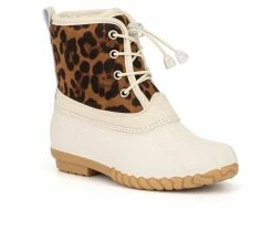 Cheap 👍 Girls' Olivia Miller Little Kid & Big Kid Jorlenny Duck 🥾 Boots Leopard ⌛ -GIRLS' BOOTS Shop 2 61