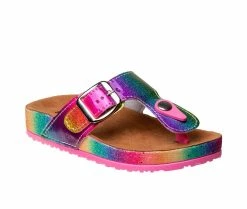 Deals 🥰 Girls' Kensie Girl Little Kid & Big Kid Cork Sole 🩴 Sandals Multi Glitter 🥰 -GIRLS' BOOTS Shop 2 636