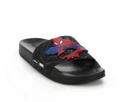 Hot Sale ⭐ Kids' Adidas Little Kid & Big Kid Adilette Shower Spiderman Sport Slides Black/Red 🔔 -GIRLS' BOOTS Shop 2 666