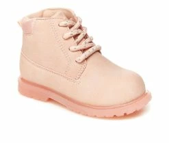 Best deal 🎁 Girls' OshKosh B'gosh Infant & Toddler & Little Kid Judi Lace-Up 🥾 Boots Light Pink ⭐ -GIRLS' BOOTS Shop 2 68