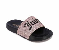 Best Pirce ⌛ Girls' Juicy Little Kid & Big Kid JCK Melrose Sport Slides Gold 👏 -GIRLS' BOOTS Shop 2 691