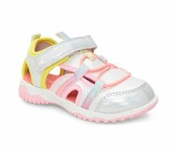 Coupon ❤️ Girls' Carters Toddler & Little Kid Metheor Closed Toe 🩴 Sandals Silver 🔥 -GIRLS' BOOTS Shop 2 733