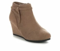 Wholesale 🔔 Girls' Y-Not Little Kid & Big Kid Terra Wedge Booties Warm Taupe 🥰 -GIRLS' BOOTS Shop 2 87