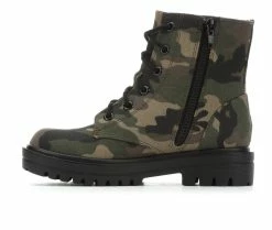 Coupon 🥰 Girls' Unr8ed Little Kid & Big Kid Firm Combat 🥾 Boots Camo ⭐ -GIRLS' BOOTS Shop 3 2