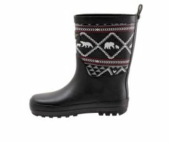 Coupon 😀 Kids' Pendleton Little Kid Lost Trail Mid Waterproof Rain 🥾 Boots Black 😉 -GIRLS' BOOTS Shop 3 202