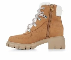 Budget 🎁 Girls' Soda Little Kid & Big Kid Victoria Heeled Winter 🥾 Boots Dark Beige 👏 -GIRLS' BOOTS Shop 3 237