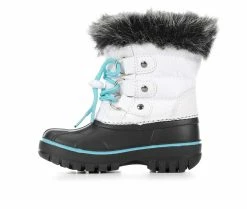 Discount ❤️ Girls' Itasca Sonoma Toddler Icy II Winter 🥾 Boots White/Turquoise 🎉 -GIRLS' BOOTS Shop 3 278