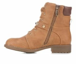 Cheap 🤩 Girls' Bebe Little Kid & Big Kid Lynwood Lace-Up 🥾 Boots Cognac ⌛ -GIRLS' BOOTS Shop 3 3