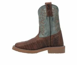 Flash Sale 🧨 Kids' Dan Post Big Kid Lil' Bisbee Cowboy 🥾 Boots Brown/Blue ⌛ -GIRLS' BOOTS Shop 3 337