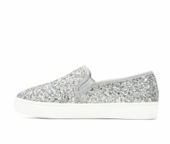 Brand new 🎉 Girls' Soda Toddler & Little Kid & Big Kid Trait Slip-On 👟 Sneakers Silver Glitter 🌟 -GIRLS' BOOTS Shop 3 356
