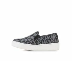 Deals 😍 Girls' MICHAEL KORS Toddler Jem Daley Slip-On 👟 Shoes Black/White 🤩 -GIRLS' BOOTS Shop 3 358