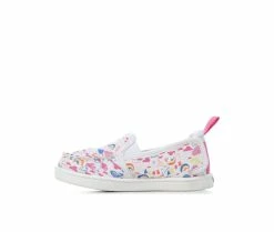 Outlet 🎉 Girls' Roxy Toddler & Little Kid TW Minnow Slip-On 👟 Shoes White/Rainbow 💯 -GIRLS' BOOTS Shop 3 402