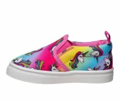 Hot Sale ✔️ Girls' Nanette Lepore Toddler Canvas Slip-On 👟 Sneakers Pink Multi 😍 -GIRLS' BOOTS Shop 3 422