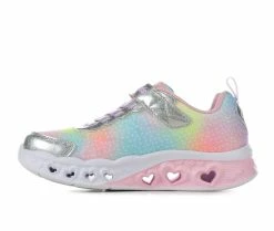 Hot Sale 🎁 Girls' Skechers Little Kid & Big Kid Heart Lights Simply Love Light-Up 👟 Sneakers Silver/Multi ⭐ -GIRLS' BOOTS Shop 3 441