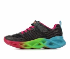 Flash Sale ❤️ Girls' Skechers Little Kid & Big Kid Twisty Brights Light-Up 👟 Sneakers Black/Rainbow ❤️ -GIRLS' BOOTS Shop 3 462