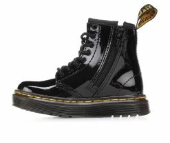 Best Sale 😉 Girls' Dr. Martens Toddler Zavala Patent 🥾 Boots Black 😍 -GIRLS' BOOTS Shop 3 47