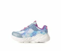 New 🛒 Girls' Skechers Toddler Rainbow Racer Light-Up 👟 Sneakers Blue 😉 -GIRLS' BOOTS Shop 3 475
