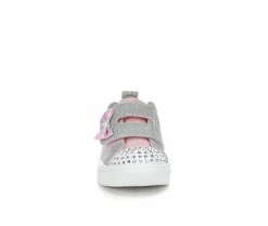 Best Sale 🥰 Girls' Skechers Toddler Twinkle Sparks Hearts Light-Up 👟 Sneakers Silver/Pink 💯 -GIRLS' BOOTS Shop 3 478