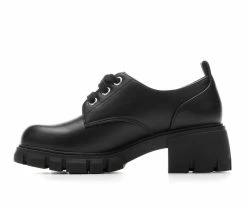 Brand new ⌛ Girls' Soda Little Kid & Big Kid Lydia Lugged Oxfords Black 😍 -GIRLS' BOOTS Shop 3 529