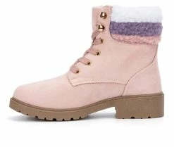 Top 10 😀 Girls' Olivia Miller Little Kid & Big Kid Cecilia Lace-Up 🥾 Boots Pink 🎉 -GIRLS' BOOTS Shop 3 55