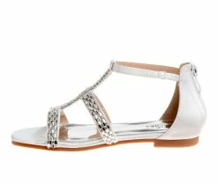 Deals 💯 Girls' Badgley Mischka Little Kid & Big Kid Leah 👗 Dress 🩴 Sandals White 😀 -GIRLS' BOOTS Shop 3 557