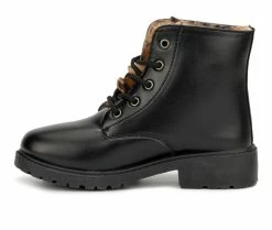 Buy 😉 Girls' Olivia Miller Little Kid & Big Kid Tiffany Combat 🥾 Boots Black 💯 -GIRLS' BOOTS Shop 3 56