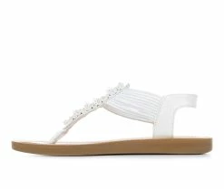 Promo ✨ Girls' Soda Little Kid & Big Kid Lora 🩴 Sandals White ⌛ -GIRLS' BOOTS Shop 3 562