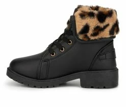 Outlet 👍 Girls' Olivia Miller Little Kid & Big Kid Alivia Lace-Up 🥾 Boots Black 🌟 -GIRLS' BOOTS Shop 3 57