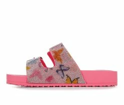Flash Sale ✔️ Girls' Madden Girl Little Kid & Big Kid Teddy Rhinestone Footbed 🩴 Sandals Pink Multi ✨ -GIRLS' BOOTS Shop 3 584