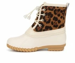 Cheap 👍 Girls' Olivia Miller Little Kid & Big Kid Jorlenny Duck 🥾 Boots Leopard ⌛ -GIRLS' BOOTS Shop 3 60