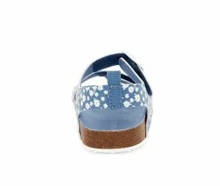 Promo 👍 Girls' Carters Infant & Toddler & Little Kid Duncan Footbed 🩴 Sandals Blue Ditsy Prnt ⭐ -GIRLS' BOOTS Shop 3 621