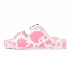 Top 10 🔥 Girls' Olivia Miller Little Kid & Big Kid Moo Pink Footbed 🩴 Sandals Pink 💯 -GIRLS' BOOTS Shop 3 627