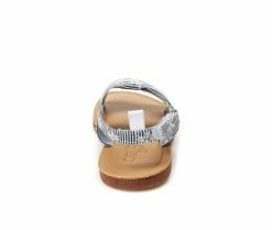 Best Sale 🔥 Girls' OshKosh B'gosh Infant & Toddler Beachie 🩴 Sandals White/Navy 😉 -GIRLS' BOOTS Shop 3 648