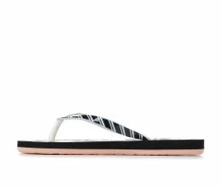 Brand new 😉 Girls' Roxy Little Kid & Big Kid RG Pebbles VII Flip-Flops Black/Coral 😉 -GIRLS' BOOTS Shop 3 659