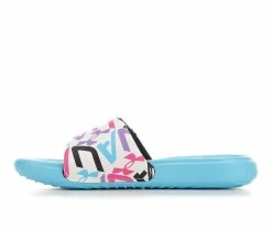 New ⭐ Girls' Under Armour Little Kid & Big Kid Ansa Print Sport Slides Fresco Blue/Wht 🛒 -GIRLS' BOOTS Shop 3 675