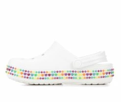 Discount 👏 Girls' Crocs Little Kid & Big Kid Gem Crocband Clogs White 🎁 -GIRLS' BOOTS Shop 3 709