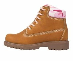 New 💯 Girls' Deer Stags Toddler & Little Kid & Big Kid Mak 2 Waterproof Lace-Up 🥾 Boots Wheat/Pink 😀 -GIRLS' BOOTS Shop 3 83