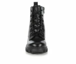 New 😀 Girls' Soda Little Kid & Big Kid Abigail Lace-Up 🥾 Boots Black ⭐ -GIRLS' BOOTS Shop 4 11