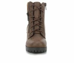 New 😍 Girls' Unr8ed Little Kid & Big Kid Regina Heeled 🥾 Boots Brown 👍 -GIRLS' BOOTS Shop 4 13