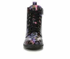 Brand new ⭐ Girls' MIA Little Kid & Big Kid Giuletta Lace-Up 🥾 Boots Multi Leopard 🌟 -GIRLS' BOOTS Shop 4 17