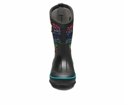 New 🥰 Kids' Bogs Footwear Little Kid & Big Kid Design A Boot Rainbow Dots Rain Boot Black Multi 🛒 -GIRLS' BOOTS Shop 4 186