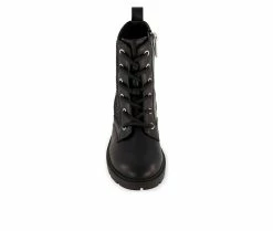 Discount 🛒 Girls' DKNY Little Kid & Big Kid Stassi Menia Combat 🥾 Boots Black 👍 -GIRLS' BOOTS Shop 4 22