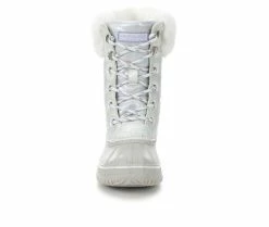 New 🎉 Girls' London Fog Little Kid & Big Kid Downing Court Winter 🥾 Boots Silver ❤️ -GIRLS' BOOTS Shop 4 243