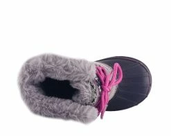 Discount 🧨 Girls' London Fog Little Kid & Big Kid Tottenham Winter 🥾 Boots Grey/Pink 🎉 -GIRLS' BOOTS Shop 4 315