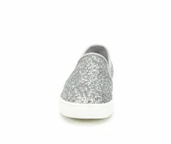 Brand new 🎉 Girls' Soda Toddler & Little Kid & Big Kid Trait Slip-On 👟 Sneakers Silver Glitter 🌟 -GIRLS' BOOTS Shop 4 356