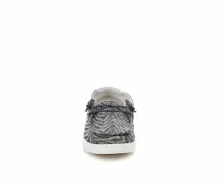 Best Sale 🎉 Girls' HEY DUDE Little Kid & Big Kid Wendy Woven Zebra Stripes Slip-On 👟 Shoes Black Stripes 🤩 -GIRLS' BOOTS Shop 4 394