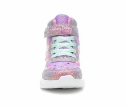 Hot Sale 👏 Girls' Skechers Little Kid & Big Kid Unicorn Dreams Light-Up High-Top 👟 Sneakers Silver Multi 😍 -GIRLS' BOOTS Shop 4 437