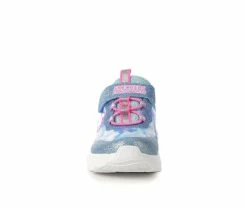 New 🛒 Girls' Skechers Toddler Rainbow Racer Light-Up 👟 Sneakers Blue 😉 -GIRLS' BOOTS Shop 4 474